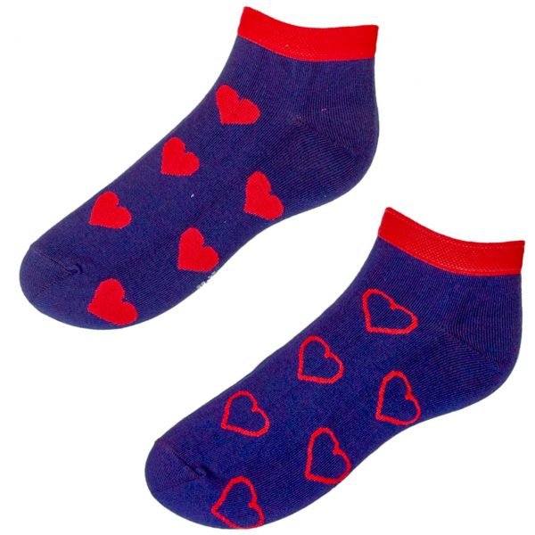 Veselé kotníkové ponožky - Srdíčka