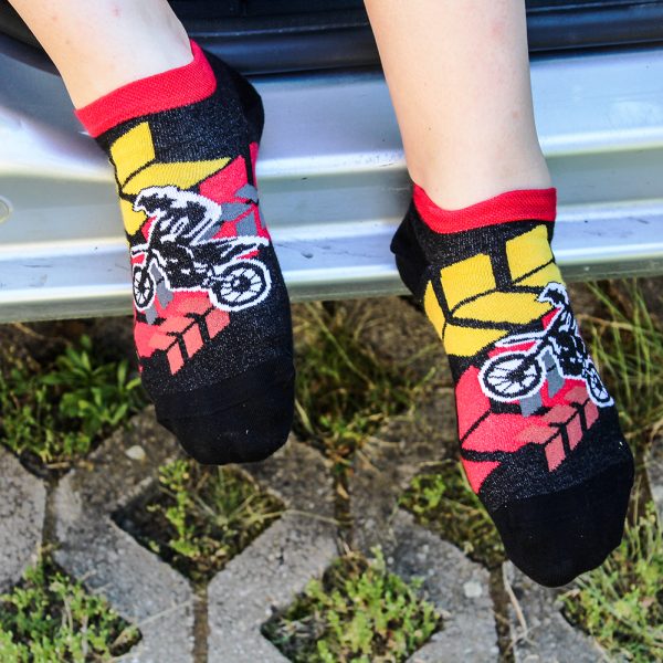 Veselé kotníkové ponožky – Motokros
