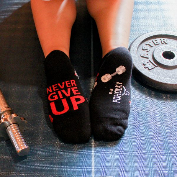 Veselé kotníkové ponožky – Never give up