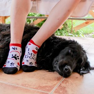 Veselé kotníkové ponožky – love my dog