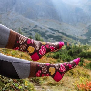 Veselé ponožky – Sladké srdíčka