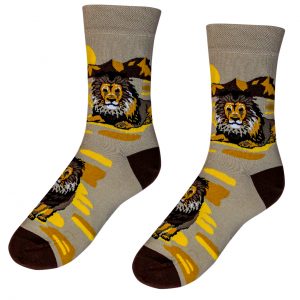 Veselé ponožky lev